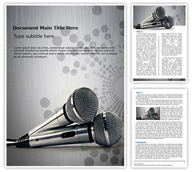 Microphones Editable Word Template