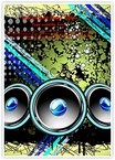 Disco Speakers Background Editable Template