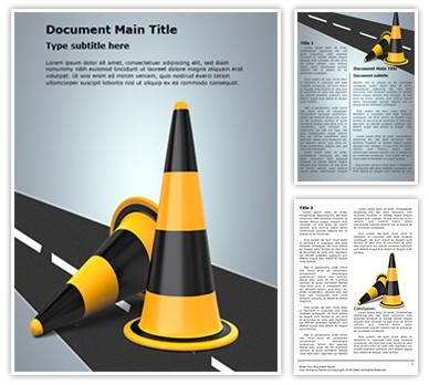 Traffic Cones Editable Word Template
