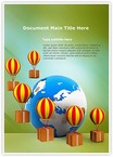 Cargo delivery and Globe Editable Template