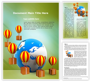 Cargo delivery and Globe Editable Word Template