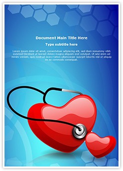 Heart Stethoscope Editable Word Template and Design