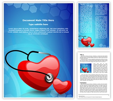 Heart Stethoscope Editable Word Template