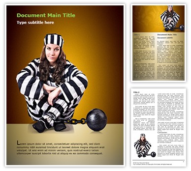 Prisoner in Uniform Editable Word Template