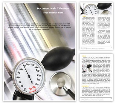 Stethoscope and Pressure meter Editable Word Template