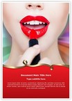 Red Lipstick Editable Template