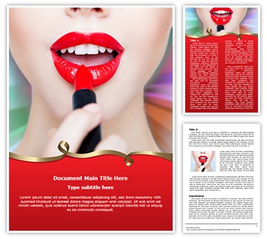 Red Lipstick Editable Word Template