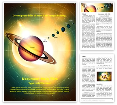 Solar System Saturn Editable Word Template