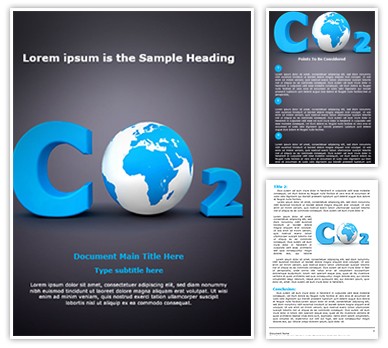 Carbon Dioxide Editable Word Template