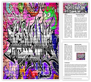 Graffiti Urban Art Editable Word Template