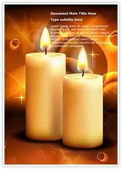 Lighted Candles Editable Word Template