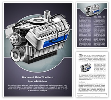 Automobile Engine Editable Word Template