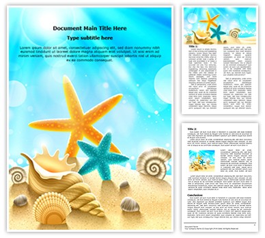 Beach Summer Holidays Editable Word Template