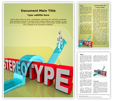Overcoming Stereotyping Editable Word Template