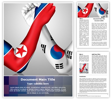 North and South Korea Editable Word Template