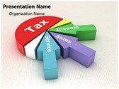 Tax Revenue Pie Chart Editable PowerPoint Template