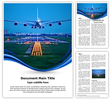 Plane Runway Editable Word Template