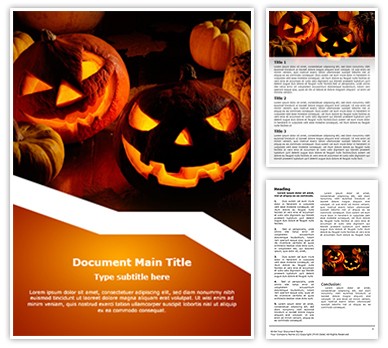 Halloween Pumpkin Editable Word Template