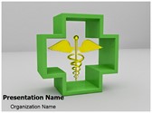 Healthcare Symbol Caduceus Editable PowerPoint Template