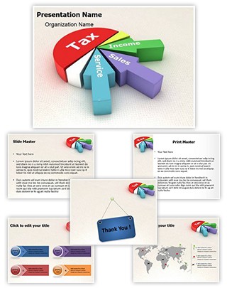 Tax Revenue Pie Chart Editable PowerPoint Template