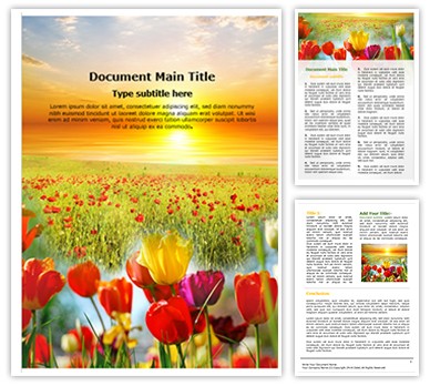 Nature Flowers Editable Word Template