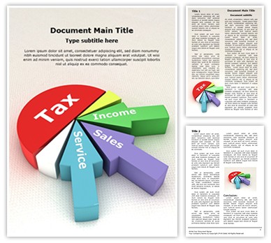 Tax Revenue Pie Chart Editable Word Template