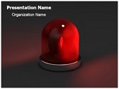 Red Siren Light Editable PowerPoint Template