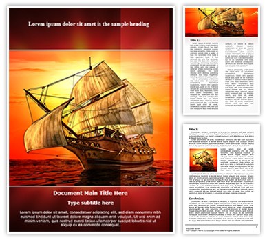 Sailing In Sea Editable Word Template