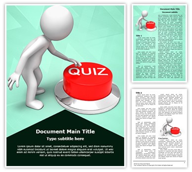 Quiz Editable Word Template