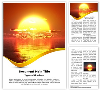 Sunrise River Editable Word Template