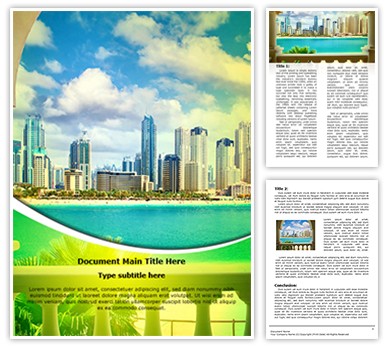 Dubai Tourism Editable Word Template