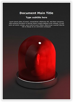 Red Siren Light Editable Word Template