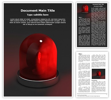 Red Siren Light Editable Word Template