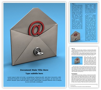 Email Security Key Editable Word Template