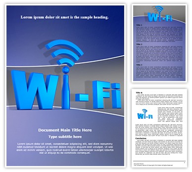 Wifi Network Technology Editable Word Template
