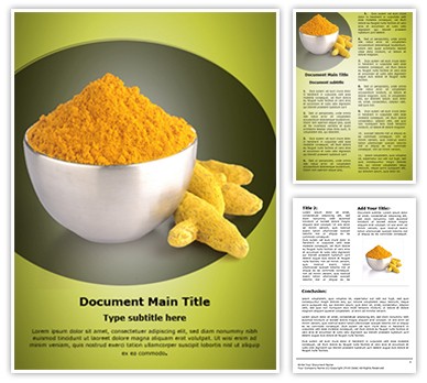 Turmeric Powder Editable Word Template