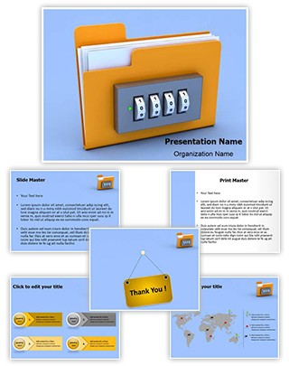 Folder Lock Editable PowerPoint Template