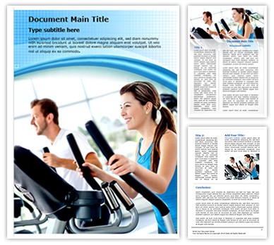 Work Out At Gym Editable Word Template