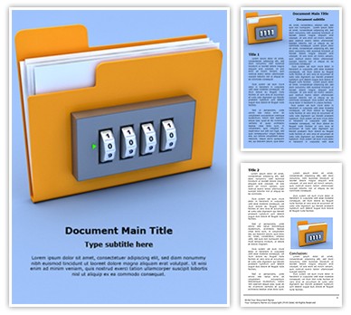 Folder Lock Editable Word Template