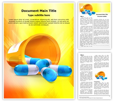 3D Pills Editable Word Template