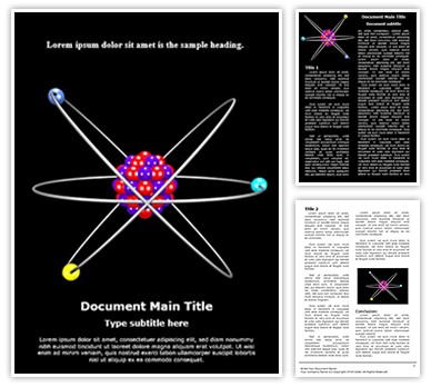 Atom Structure Editable Word Template