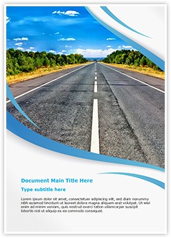 Isolated Road Editable Word Template