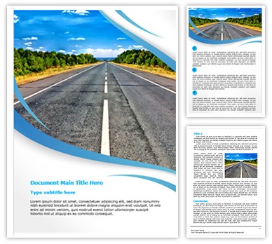 Isolated Road Editable Word Template