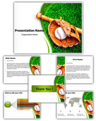 Baseball Sports Editable PowerPoint Template