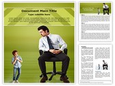 Small Big Businessman Editable PowerPoint Template