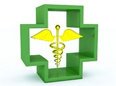 Healthcare Symbol Caduceus Editable PowerPoint Template