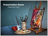 Canvas Painting Editable PowerPoint Template