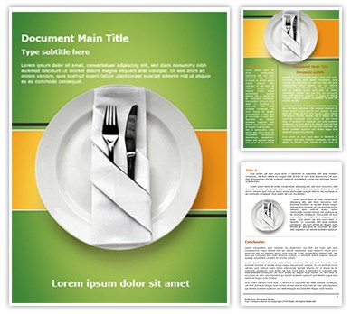 Table Setting Editable Word Template