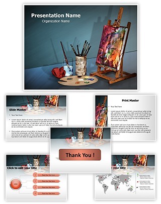 Canvas Painting Editable PowerPoint Template