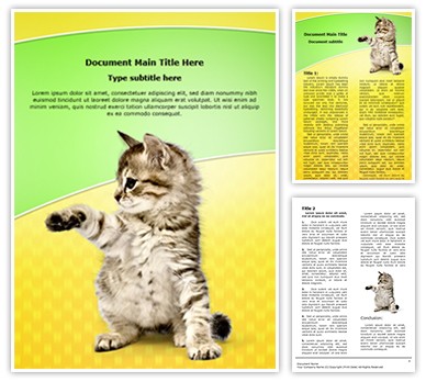 Kitten Editable Word Template